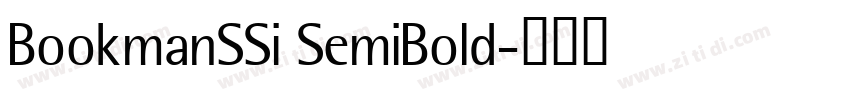 BookmanSSi SemiBold字体转换